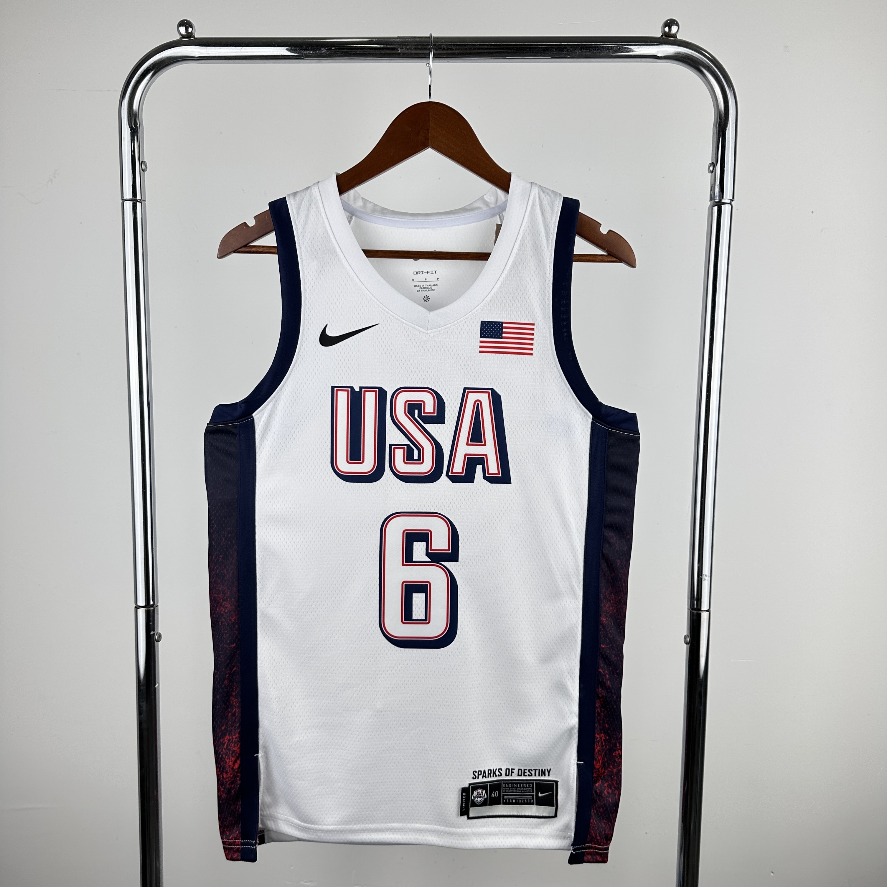 2024 Olympic USA #6 James White Nike NBA Jersey